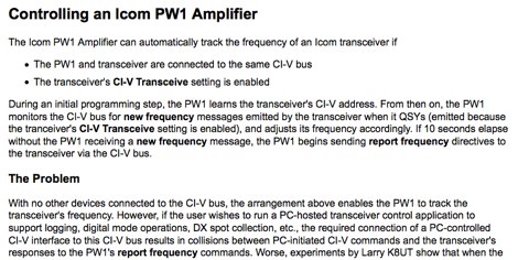 Controlling the PW-1 Amplifier