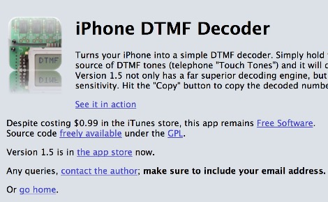 iPhone DTMF Decoder