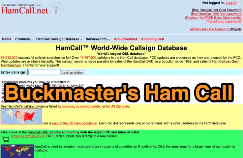 Buckmaster's World Wide HamCall Server