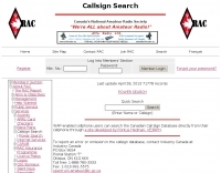 Canadian Amateur Radio Callsign Database