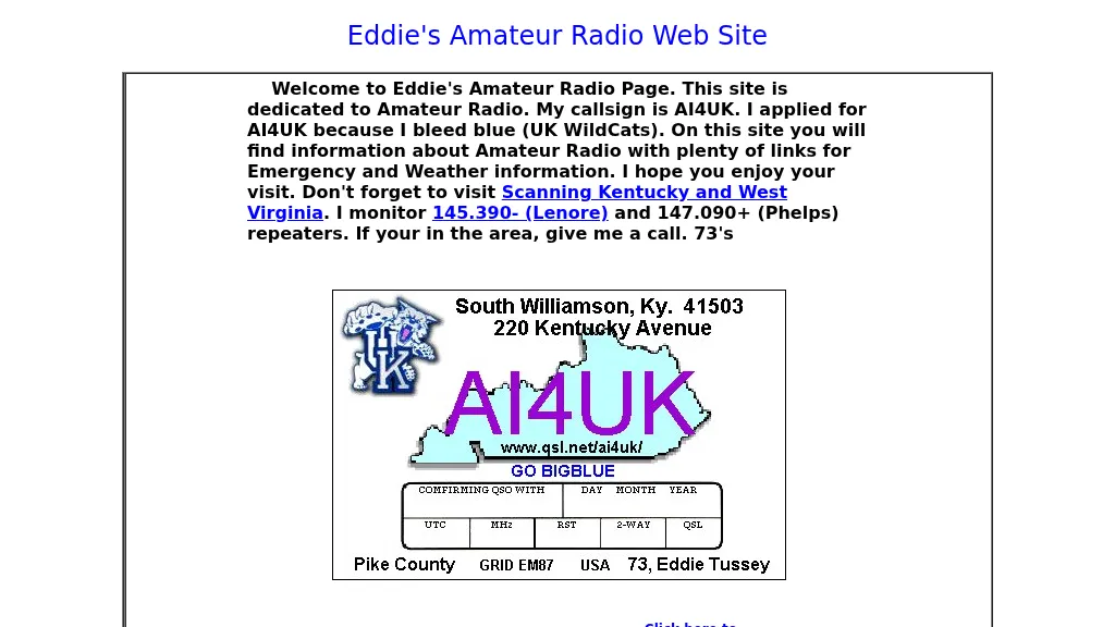 AI4UK Ham Radio & Frequency Web Site