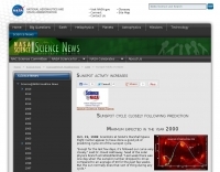 Sunspot activity by NASA
