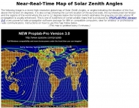 Map of solar zenith angles