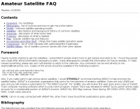 Amateur Satellite FAQ