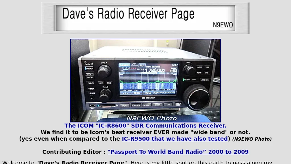 Dave's Radio Receiver Page