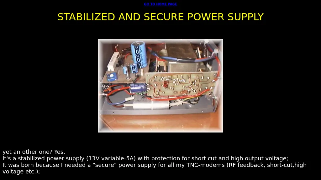 A secure power supply