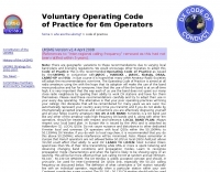 50 Mhz Operating Code of Practice