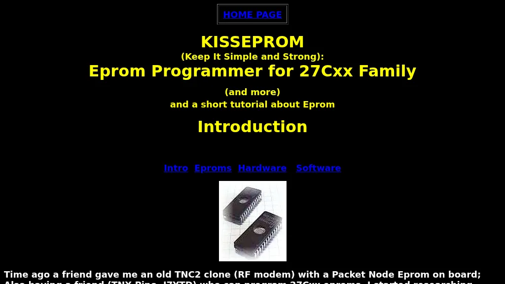 27Cxx Eprom programmer and KissEprom