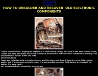 Unsoldering old electronic components