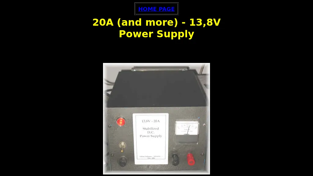 A 20 Ampere / 13,8V power supply