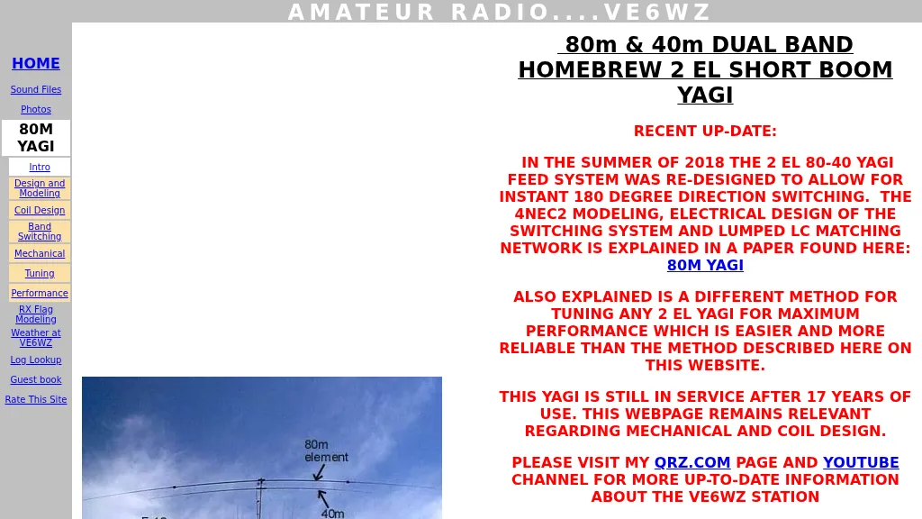 80m 2 element  Yagi antenna