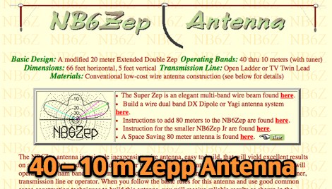 40 thru 10 Meter Zepp Antenna