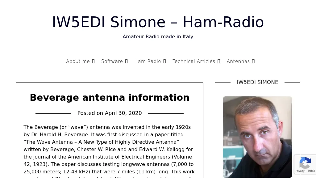 Beverage Antenna Information