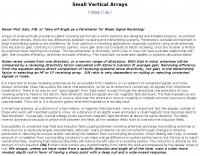 Small vertical arrays