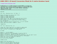 converting AWA 25M-1 to 6 metres