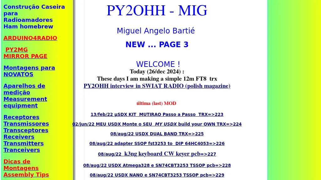 QRP homebrew equipment by py2ohh