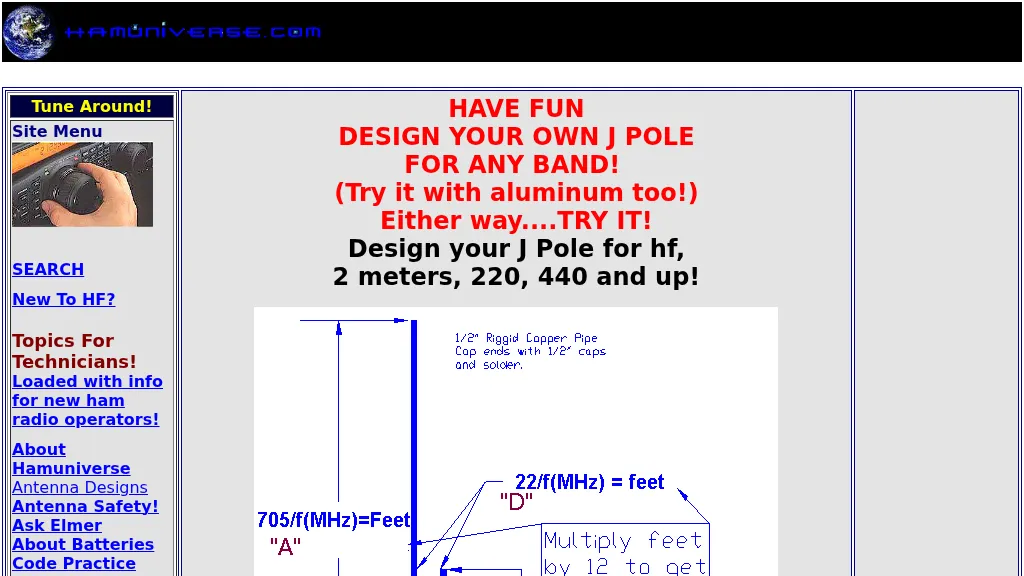 J Pole calculator