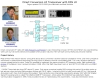 Direct Conversion HF Transceiver with DDS LO