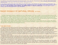 Natural radio signals