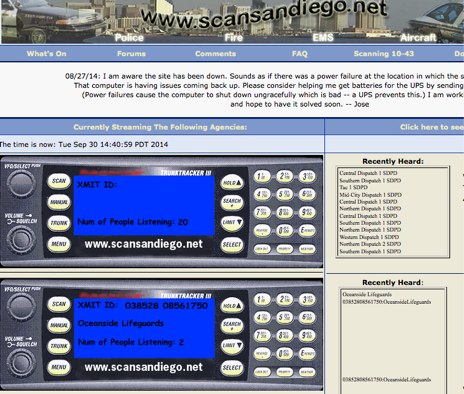 San Diego's Live Police Scanner!