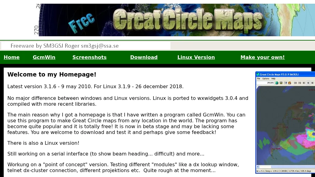 GcmWin : Great Circle Map