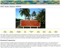 NIST Radio Stations WWV and WWVH Picture