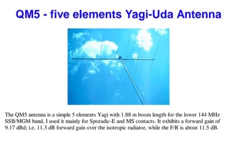 QM5 Yagi for 2 meters band Picture