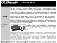 VHF AM Operation