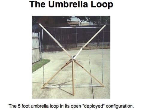 DXZone Umbrella Loop Antenna
