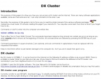 How access  DX Clusters via internet Picture