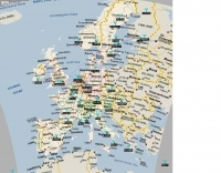 DXZone 10 Meters - European beacons map
