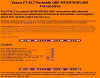 Yaesu FT-817 Portable QRP Transceiver