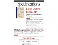 Lost users manuals