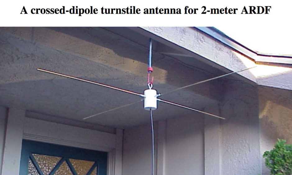 DXZone A turnstile antenna for 2-meter ARDF