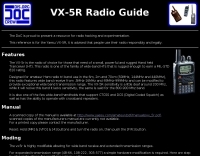 VX-5R Radio Guide