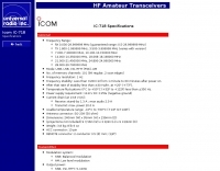 Icom IC-718 specifications