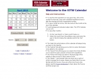 Iota calendar at islands on the web Picture