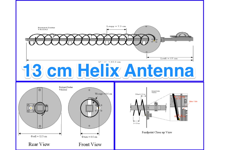 DXZone 13 cm Helix Antenna