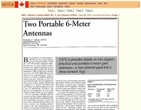 Two portable antennas for 6-meter