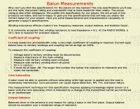 Balun measuements