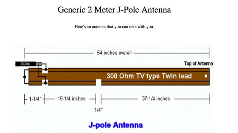 Generic 2 Meter J-Pole antenna