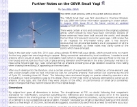 The G8VR Small Yagi for 50Mhz