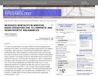 Mortality statistics in Ham Radio Community