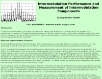 VK5BR : Intermodulation Picture