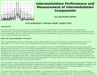 VK5BR : Intermodulation