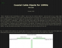 DXZone Coax cable dipole antenna for 10 Mhz