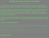 Simple Reverse Polarity Protection