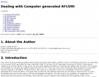 DXZone Sci.Electronics :  RFI/EMI Info