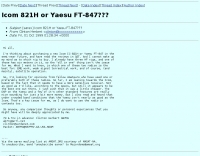 Icom 821H vs Yaesu FT-847