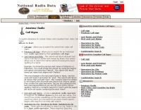 National Radio Data - Call Signs database.